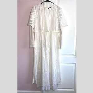 NEW ZARA Maxi Long Sleeve Off White Dress